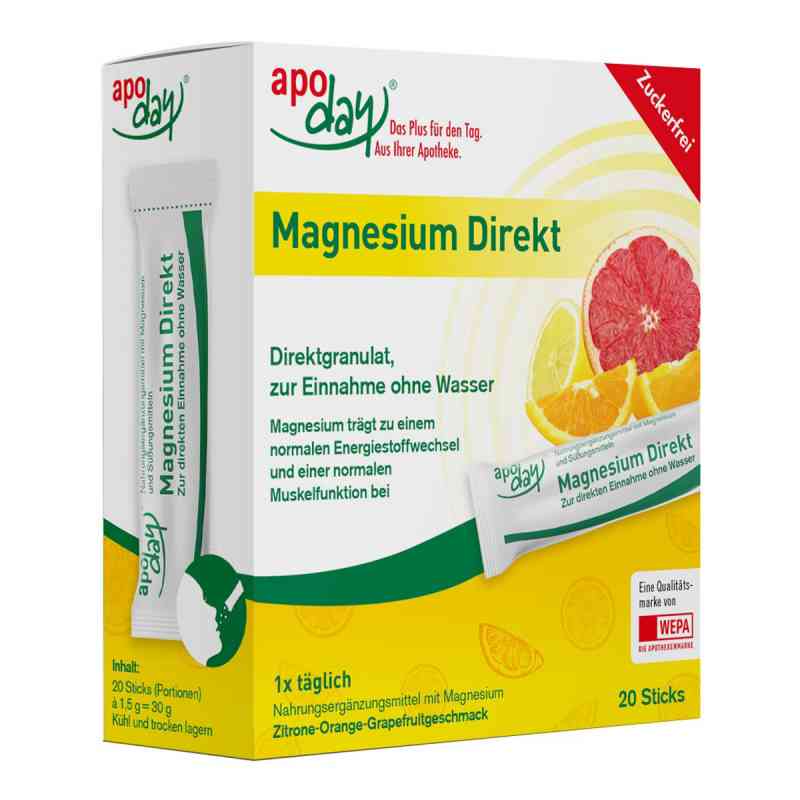 Apoday Magnesium Direkt Sticks 20X1.5 g von WEPA Apothekenbedarf GmbH & Co KG PZN 16166300