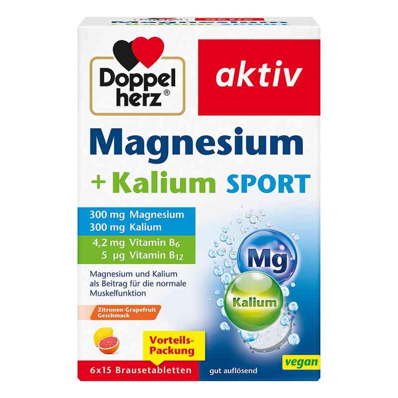 Doppelherz Magnesium+kalium Sport Brausetabletten 6X15 stk von Queisser Pharma GmbH & Co. KG PZN 19068897