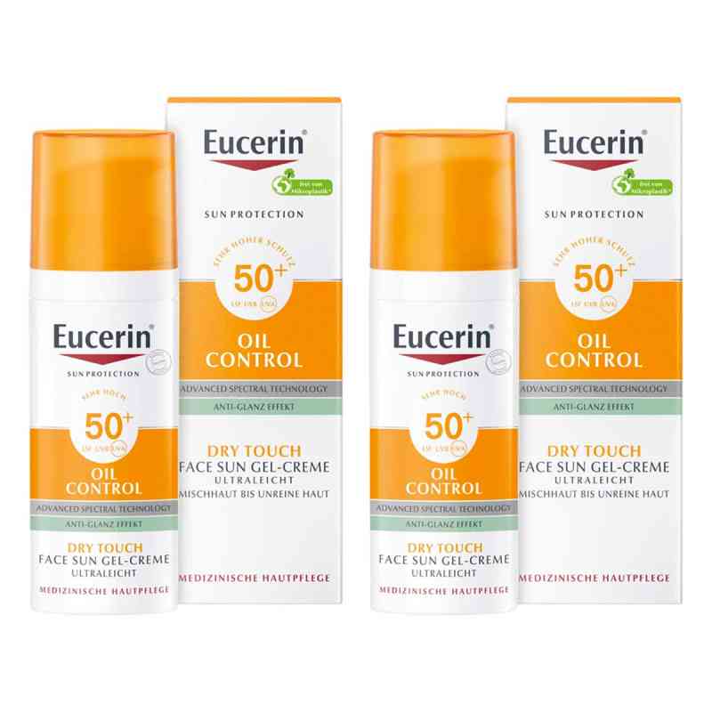 Eucerin Sun Oil Control Face Sun Gel-Creme LSF 50+ 2x50 ml von Beiersdorf AG Eucerin PZN 08102720