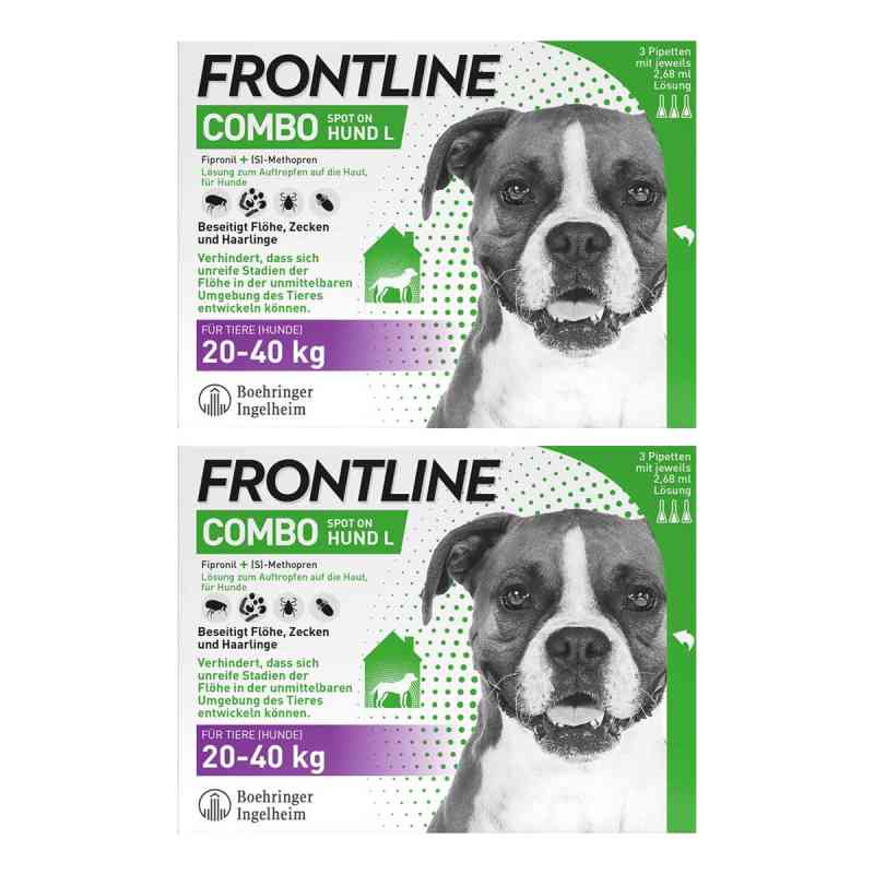 Frontline Combo Hund L (20-40 kg) gegen Zecken, Flöhe 2x3 stk von Boehringer Ingelheim VETMEDICA GmbH PZN 08102565