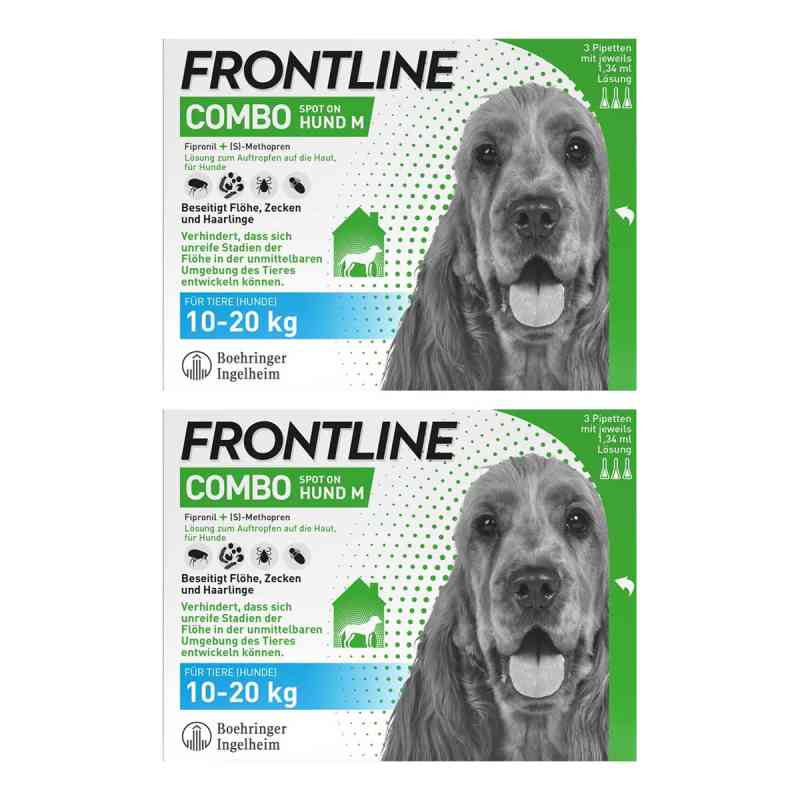 Frontline Combo Hund M (10-20 kg) gegen Zecken, Flöhe 2x3 stk von Boehringer Ingelheim VETMEDICA GmbH PZN 08102564