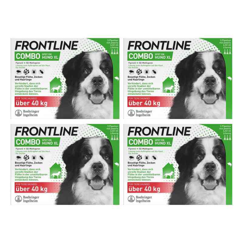 Frontline Combo Hund XL (40-60 kg) gegen Zecken, Flöhe 4x3 stk von Boehringer Ingelheim VETMEDICA GmbH PZN 08102569