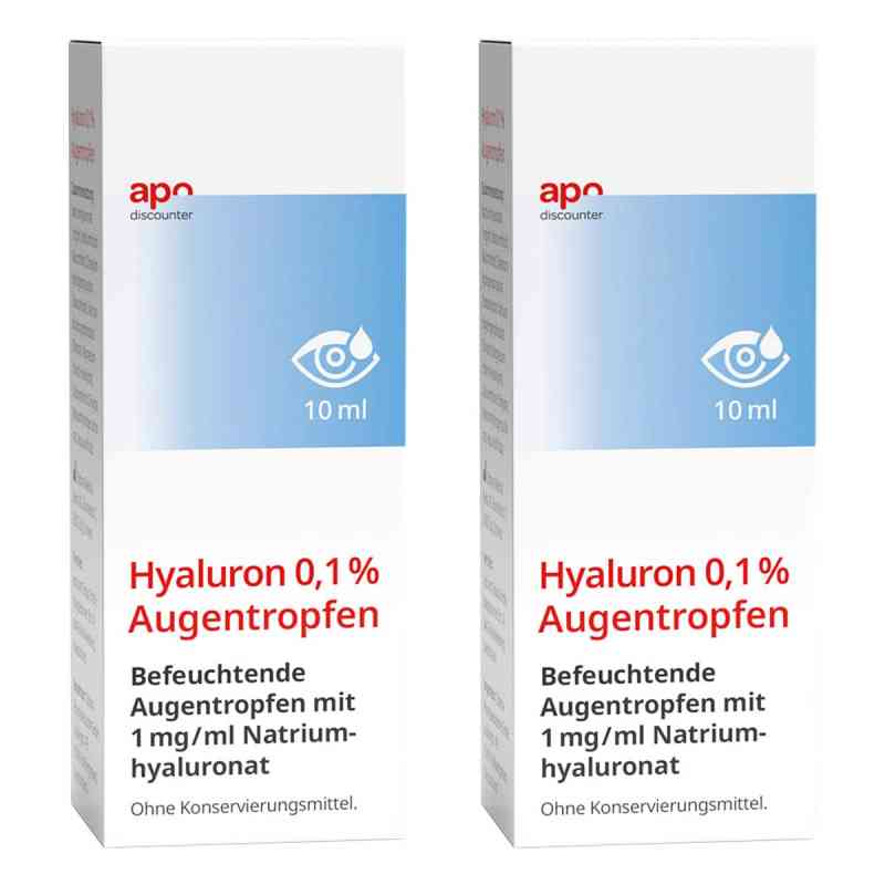 Hyaluron 0,1 % Augentropfen von apodiscounter 2x10 ml von OPTIMA Pharmazeutische GmbH PZN 08102904