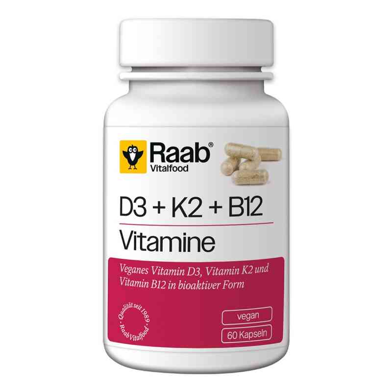 Raab Vitalfood Vitamin D3 K2 B12 Kapseln 60 stk von Raab Vitalfood GmbH PZN 19305759