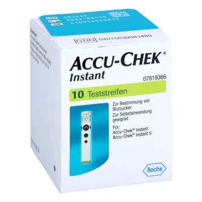 Accu Chek Instant Teststreifen 1X10 stk von Roche Diabetes Care Deutschland GmbH PZN 16796194