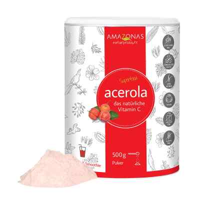 Acerola 100% natürliches Vitamin C Pulver 500 g von AMAZONAS Naturprodukte Handels GmbH PZN 01974508
