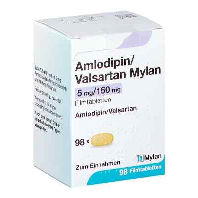 Amlodipin/valsartan Mylan 5 mg/160 mg Filmtabletten 98 stk von Viatris Healthcare GmbH PZN 12390271