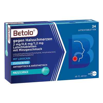 Betolo gegen Halsschmerzen Lutschtabletten Minze 24 stk von HERMES Arzneimittel GmbH PZN 18489214