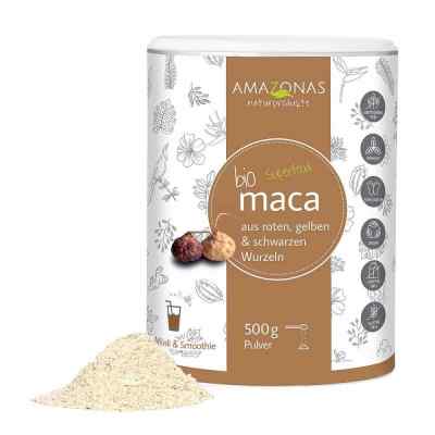 Bio Superfood Maca 100% Pur Bio Pulver 500 g von AMAZONAS Naturprodukte Handels GmbH PZN 04534715