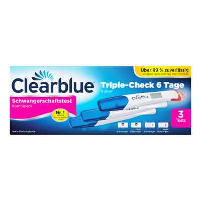 Clearblue Schwangerschaftstest Triplecheck Ultra-früh 3 stk von WICK Pharma - Zweigniederlassung der Procter & Gam PZN 17165254