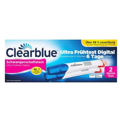 Clearblue Schwangerschaftstest Ultra Frühtest Digital 2 stk von WICK Pharma - Zweigniederlassung der Procter & Gam PZN 18036754