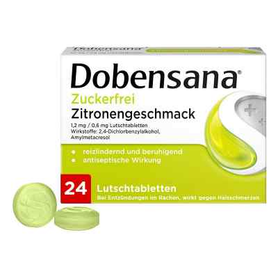 Dobensana Zuckerfrei Zitronengeschmack 1,2mg/0,6mg 24 stk von Reckitt Benckiser Deutschland GmbH PZN 11128074