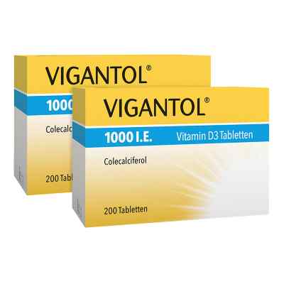 Doppelpackung Vigantol 1.000 I.e. Vitamin D3 Tabletten 2x200 stk von WICK Pharma - Zweigniederlassung der Procter & Gam PZN 08101109