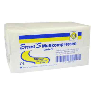 Erena Unsteril Mullkompr.7,5x7,5 cm 8fach 100 stk von ERENA Verbandstoffe GmbH & Co. KG PZN 03305409