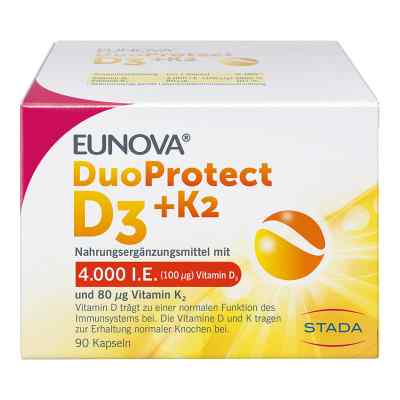 Eunova DuoProtect Vitamin D3+K2 4000IE/80UG 90 stk von STADA Consumer Health Deutschland GmbH PZN 14133561