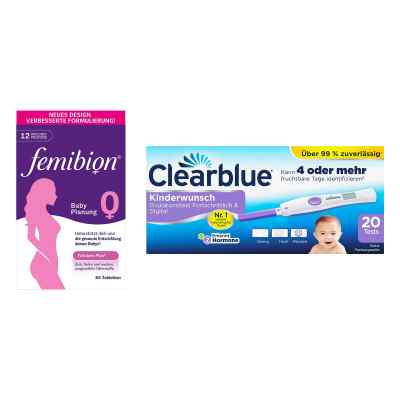 Femibion 0 Babyplanung 84 stk + Clearblue Ovulationstest fortsch 1 stk von WICK Pharma - Zweigniederlassung der Procter & Gam PZN 08102451