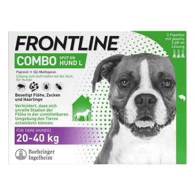 Frontline Combo Hund L (20-40 kg) gegen Zecken und Flöhe 3 stk von Boehringer Ingelheim VETMEDICA GmbH PZN 17558605