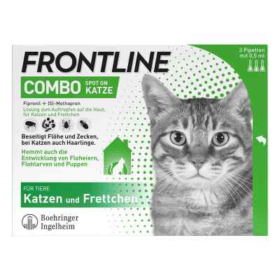 Frontline Combo Katze gegen Zecken, Flöhe 3 stk von Boehringer Ingelheim VETMEDICA GmbH PZN 17885020