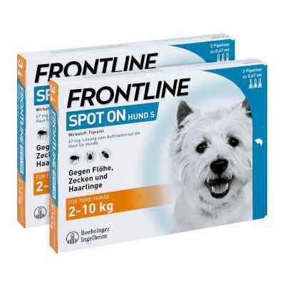Frontline Spot on Hund 10 veterinär Lösung gegen Floh und Zecke 2x3 stk von Boehringer Ingelheim VETMEDICA GmbH PZN 08101008
