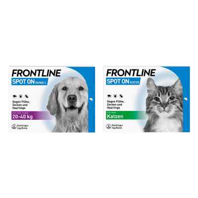 Frontline Spot On Hund L und Katze Vorteils-Set 2x6 stk von Boehringer Ingelheim VETMEDICA GmbH PZN 08102548