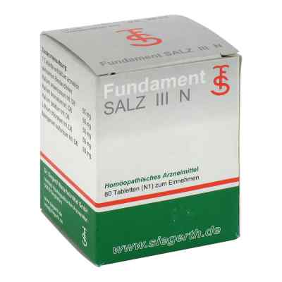 Fundament Salz Iii N Tabletten 80 stk von Dr. F. u. C.-H. Siegerth Naturheilmittel GmbH PZN 01012301