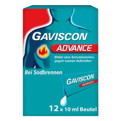 GAVISCON Advance Pfefferminz Suspension bei Sodbrennen 12X10 ml von Reckitt Benckiser Deutschland GmbH PZN 02240760