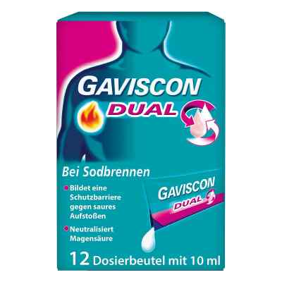GAVISCON Dual Suspension mit Zweifachwirkung gegen Sodbrennen 12X10 ml von Reckitt Benckiser Deutschland GmbH PZN 04363828