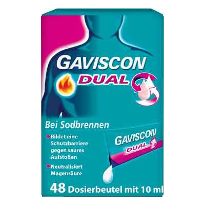 GAVISCON Dual Suspension mit Zweifachwirkung gegen Sodbrennen 48X10 ml von Reckitt Benckiser Deutschland GmbH PZN 16511079