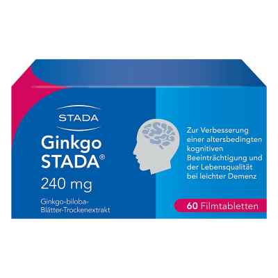 Ginkgo Biloba STADA 240MG FTA bei Gedächtnis- und Konzentrations 60 stk von STADA Consumer Health Deutschland GmbH PZN 11538932
