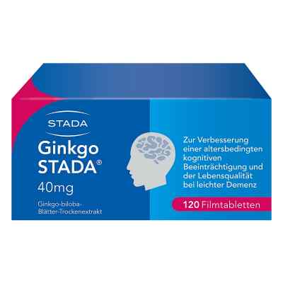 Ginkgo Biloba STADA 40MG FTA bei Gedächtnis- und Konzentrationss 120 stk von STADA Consumer Health Deutschland GmbH PZN 11654271