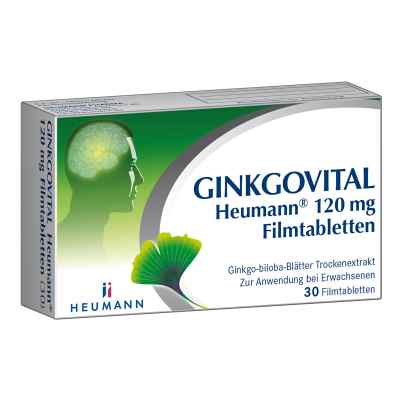 Ginkgovital Heumann 120 mg Filmtabletten 30 stk von HEUMANN PHARMA GmbH & Co. Generica KG PZN 11526225