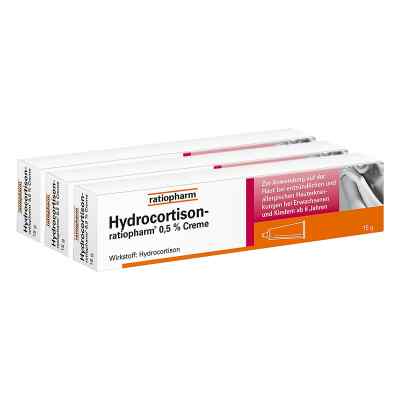 Hydrocortison-ratiopharm 0,5% Creme 3x30 g von ratiopharm GmbH PZN 08102972