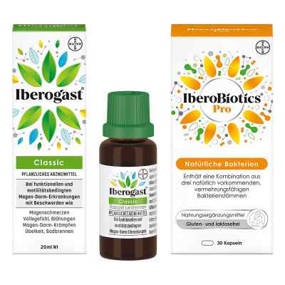 Iberogast Classic 20 ml + Iberobiotics Pro Kapseln 30 Stück 1 Pck von Bayer Vital GmbH PZN 08102840