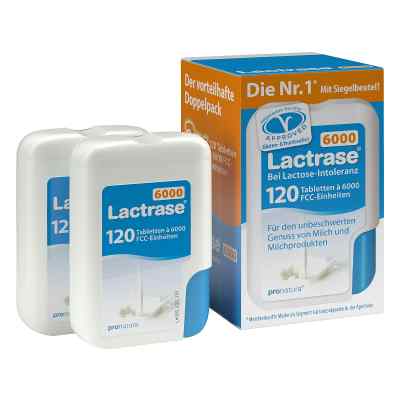 Lactrase 6.000 Fcc Tbl.im Klickspender Doppelpack 2X120 stk von Pro Natura Gesellschaft für gesunde Ernährung mbH PZN 10950145