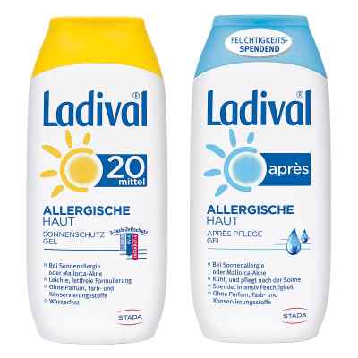 Ladival allergische Haut Gel LSF 20 und Apres Gel 2x200 ml von STADA Consumer Health Deutschland GmbH PZN 08100926