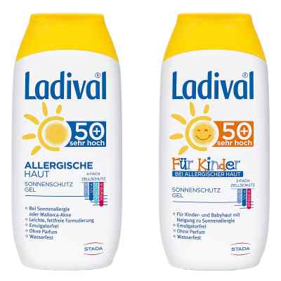 Ladival Familien-Paket Sonnenschutz allergische Haut LSF 50  2x200 ml von STADA Consumer Health Deutschlan PZN 08100920