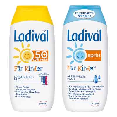 Ladival Kinder Sonnenmilch Lsf 50 und Apres Lotion 2x200 ml von STADA Consumer Health Deutschlan PZN 08100927