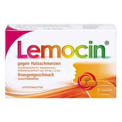 Lemocin gegen Halsschmerzen Orangengeschmack ab 12 Jahren 24 stk von STADA Consumer Health Deutschland GmbH PZN 17537371