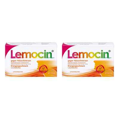 Lemocin gegen Halsschmerzen Orangengeschmack ab 12 Jahren 2x24 stk von STADA Consumer Health Deutschland GmbH PZN 08102713