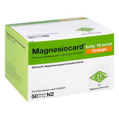 Magnesiocard forte 10 mmol Orange Pulver 50 stk von Verla-Pharm Arzneimittel GmbH & Co. KG PZN 02470342