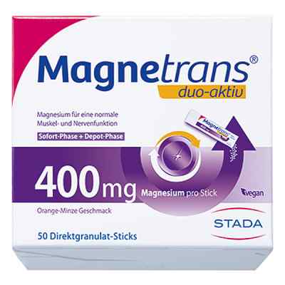 Magnetrans duo-aktiv 400mg Magnesium Direktgranulat-Sticks 50 stk von STADA Consumer Health Deutschland GmbH PZN 14367603