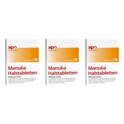 Manuka Halstabletten zuckerfrei zum Lutschen von apodiscounter 3x24 stk von Sunlife GmbH Produktions- und Vertriebsgesellschaf PZN 08102525