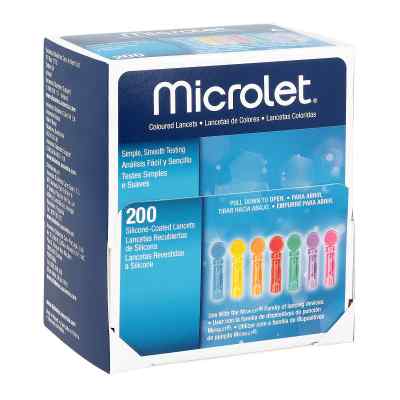 Microlet Lanzetten farbig 200 stk von Ascensia Diabetes Care Deutschland GmbH PZN 06691206