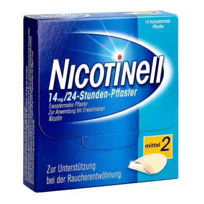 Nicotinell 14mg/24-Stunden-Nikotinpflaster, Mittel (2) 14 stk von GlaxoSmithKline Consumer Healthcare PZN 03764548