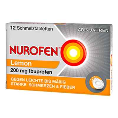 NUROFEN 200 mg Ibuprofen Schmelztabletten Lemon 12 stk von Reckitt Benckiser Deutschland GmbH PZN 02547582
