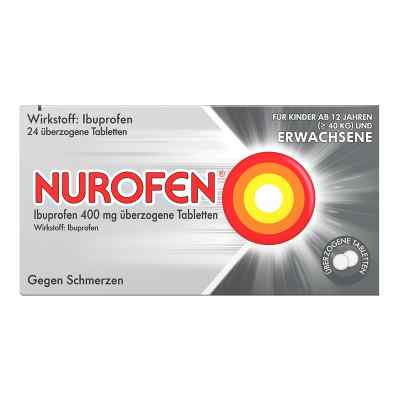 NUROFEN 400 mg Ibuprofen überzogene Tabletten 24 stk von Reckitt Benckiser Deutschland GmbH PZN 08794436