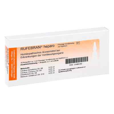 Rufebran heparo Ampullen 10 stk von COMBUSTIN Pharmazeutische Präparate GmbH PZN 01085180