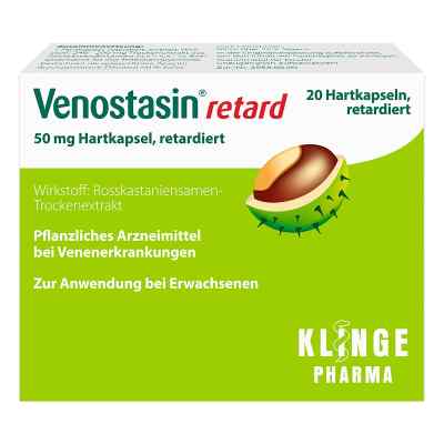 Venostasin retard 50 mg Hartkapsel 20 stk von Klinge Pharma GmbH PZN 01273504