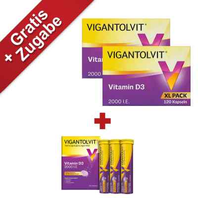 Vigantolvit 2000i.E. Vitamin D3 + GRATIS 60Stück Brausetabletten 1 stk von WICK Pharma - Zweigniederlassung der Procter & Gam PZN 08102497