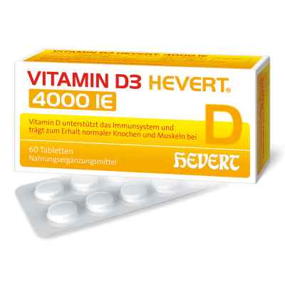 Vitamin D3 Hevert 4.000 I.e. Tabletten 60 stk von Hevert-Arzneimittel GmbH & Co. KG PZN 11295458
